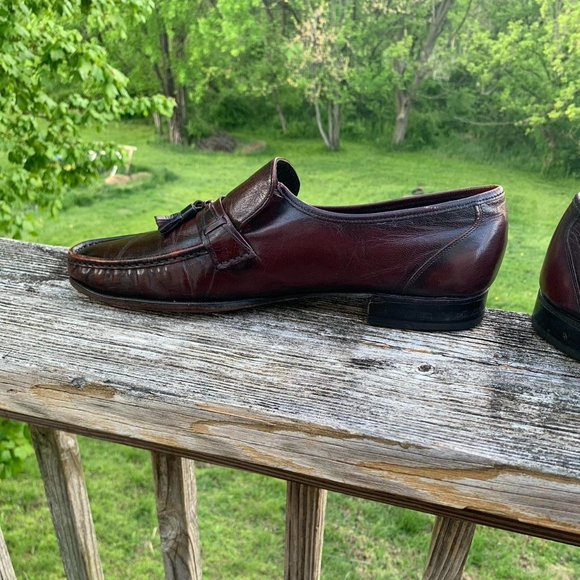 Vintage Burgundy Leather Florsheim Loafers with Tassels 12 B main image 2